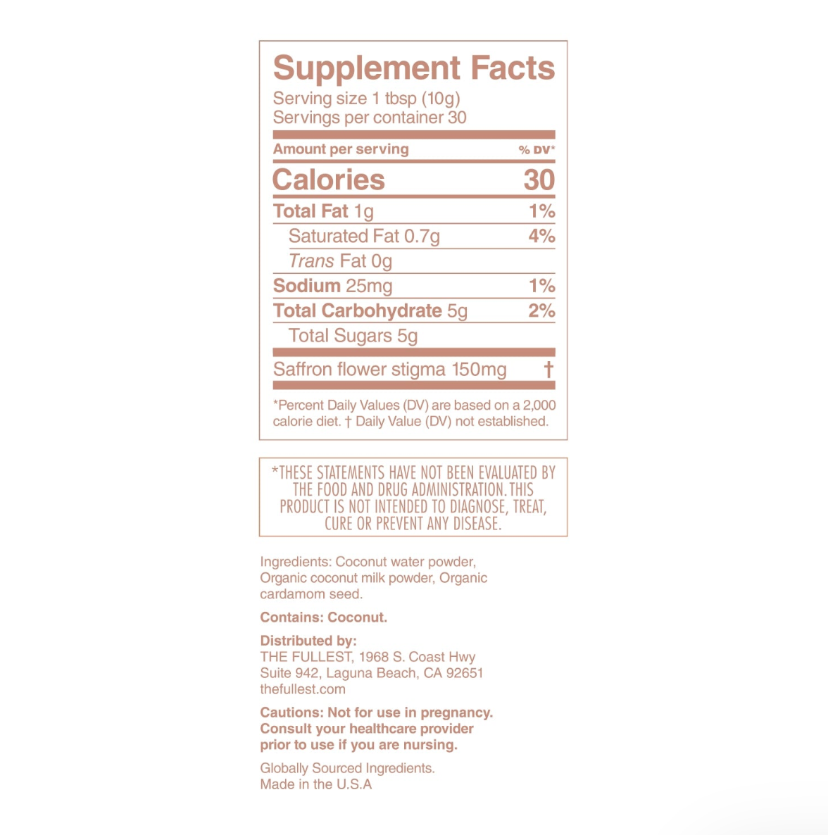 Saffron Latte 30-Day Supply